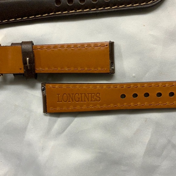 Top Grain Longines Leather Watch Strap - Picture 5 of 6